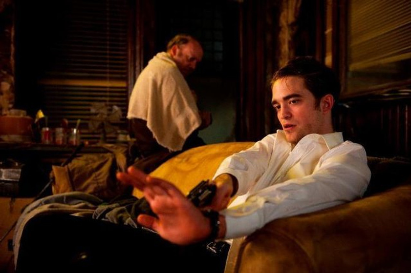 Paul Giamatti y Robert Pattinson en Cosmopolis
