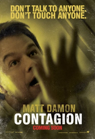Matt Damon en Contagio (Poster promocional)