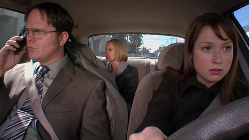 Rainn Wilson, Amy Ryan y Ellie Kemper en The Office