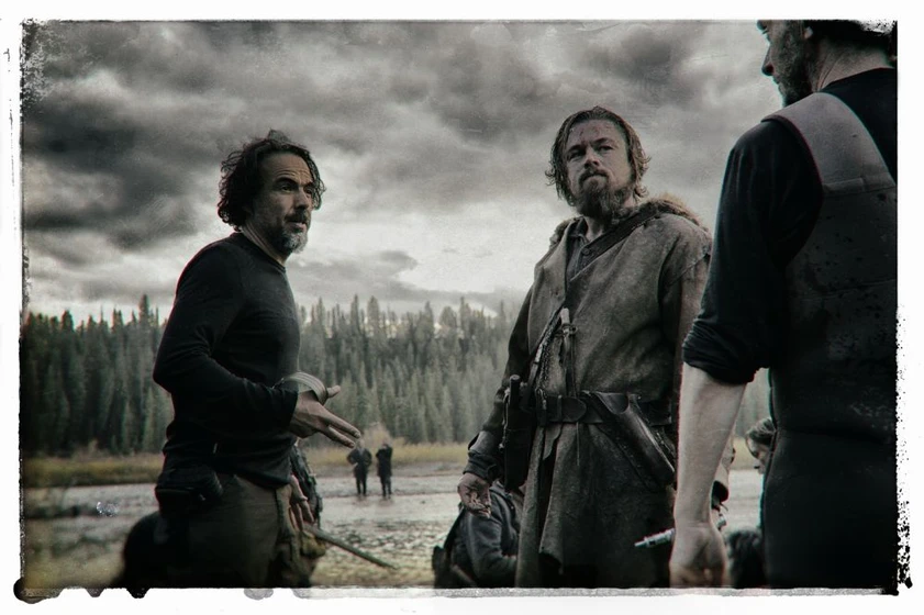 Alejandro González Iñárritu y Leonardo DiCaprio en el-renacido-the-revenant (Rodaje)