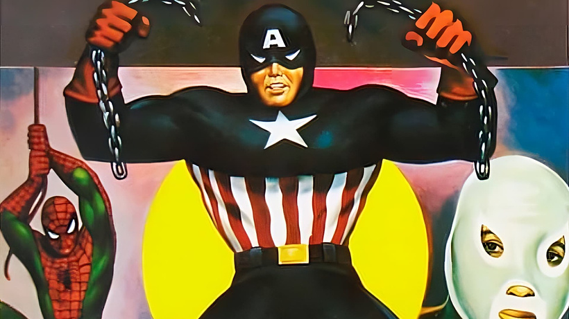 Imagen de Capitán América y Santo contra Spiderman