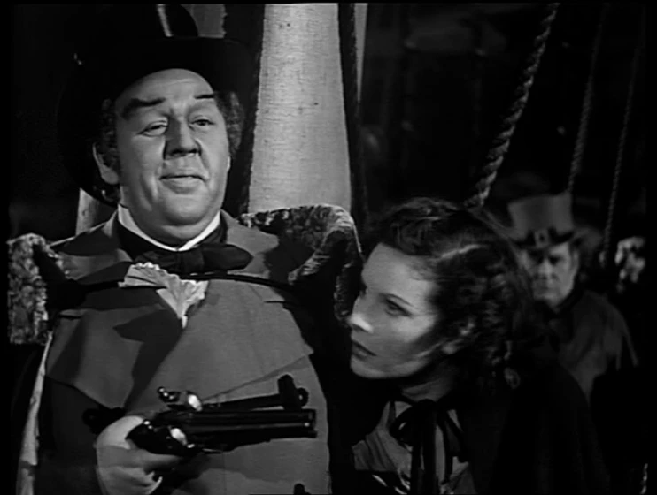 Charles Laughton y Maureen O'Hara en posada-jamaica