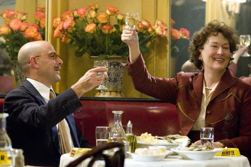 Stanley Tucci y Meryl Streep en Julie y Julia