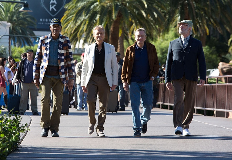 Robert De Niro, Morgan Freeman, Michael Douglas y Kevin Kline en Plan en Las Vegas