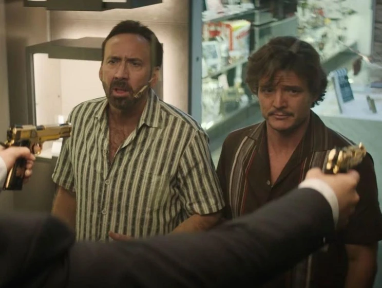 Nicolas Cage y Pedro Pascal en el-insoportable-peso-de-un-talento-descomunal