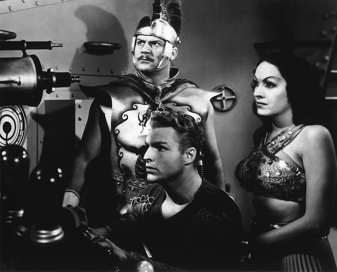 Richard Alexander, Buster Crabbe y Priscilla Lawson en Flash Gordon