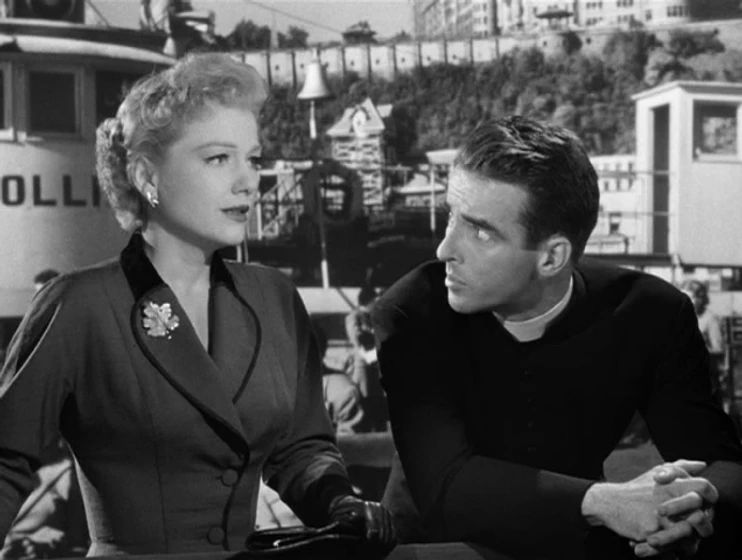 Anne Baxter y Montgomery Clift en yo-confieso