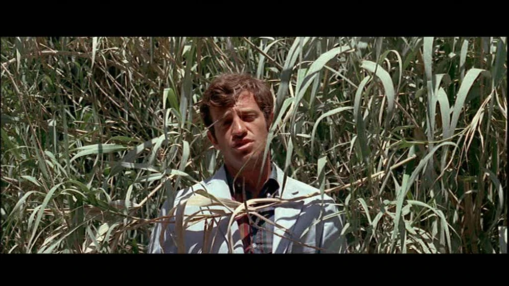 Jean-Paul Belmondo en pierrot-el-loco