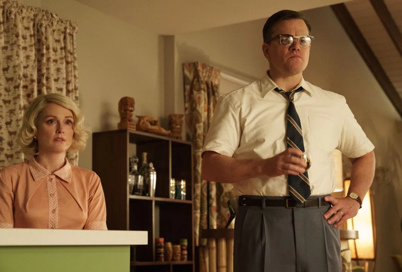 Julianne Moore y Matt Damon en suburbicon