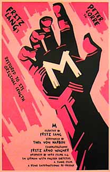 Imagen de M, El Vampiro de Düsseldorf (Cartel inglés original)