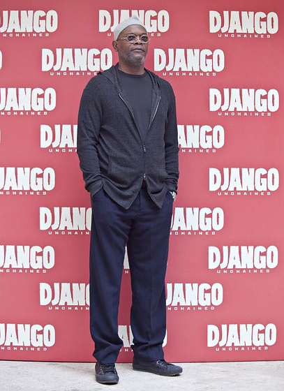Samuel L. Jackson en Django Desencadenado (Premiere en Roma. Diciembre 2012)