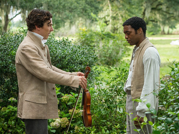 Chiwetel Ejiofor y Benedict Cumberbatch en 12 Años de Esclavitud