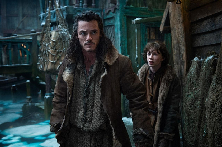 Martin Freeman y Luke Evans en El Hobbit: La Desolación de Smaug