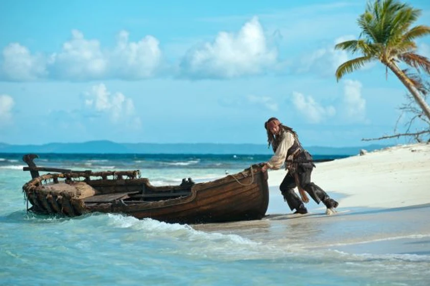 Johnny Depp en Piratas del Caribe: En Mareas Misteriosas