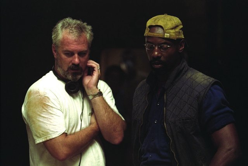 Steve Beck y Isaiah Washington en Ghost Ship. Barco Fantasma (Durante el rodaje)