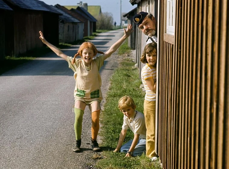 Inger Nilsson, Benno Sterzenbach, Pär Sundberg y Maria Persson en viaje-en-tren
