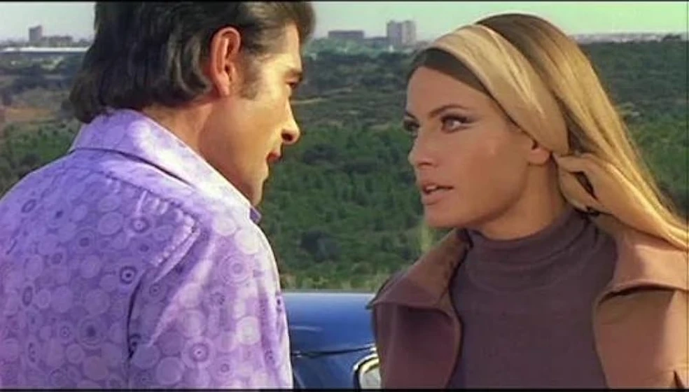 Juan Luis Galiardo y Marisa Mell en alta-tension-1972
