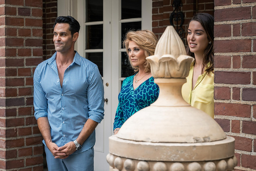 Jason-Shane Scott, Audrey Landers y Melissa Bolona en El Secreto de los Davers