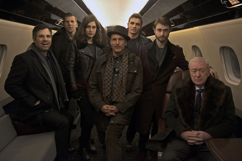 Woody Harrelson, Michael Caine, Daniel Radcliffe, Mark Ruffalo, Jesse Eisenberg, Lizzy Caplan y Dave Franco en Ahora me ves 2
