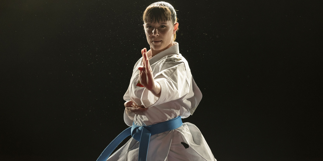 Andrea Ros en karateka