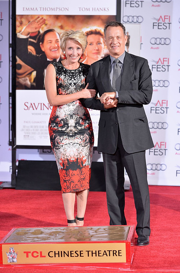 Tom Hanks y Emma Thompson en Al Encuentro de Mr. Banks (Diciembre 2013)