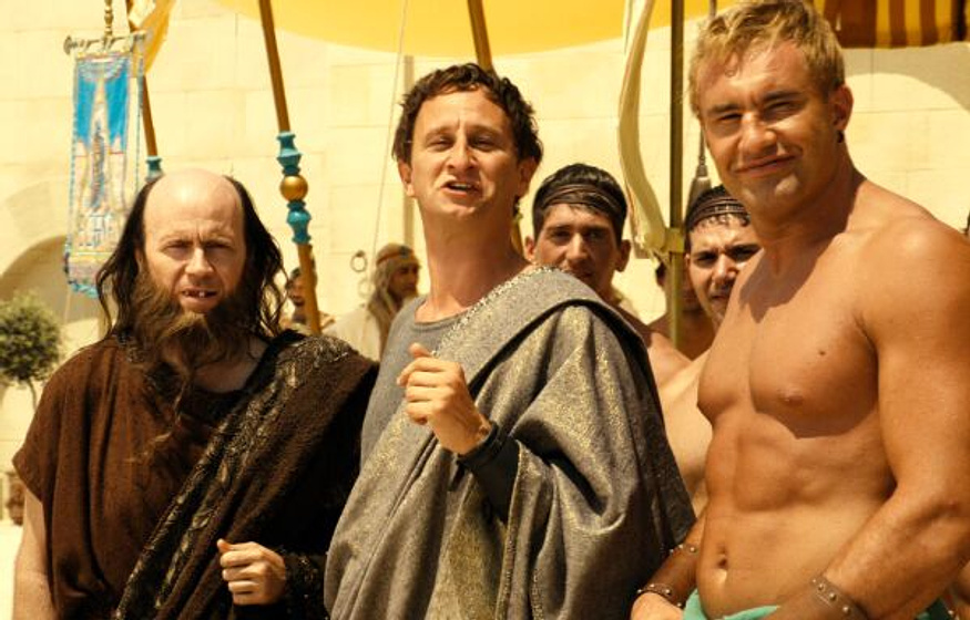 Santiago Segura y Nathan Jones en Astérix en los Juegos Olímpicos