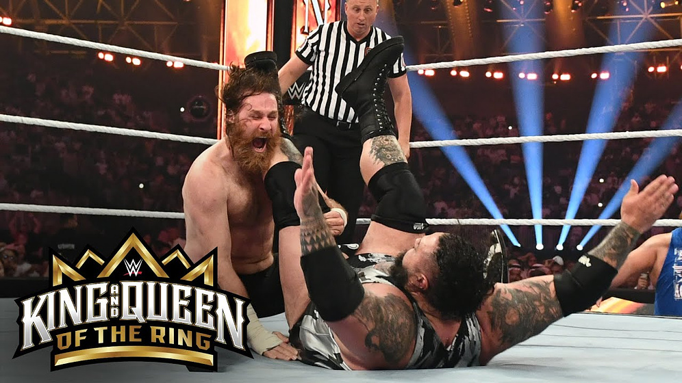 Rami Sebei y Jermaine Haley en WWE King and Queen of the Ring