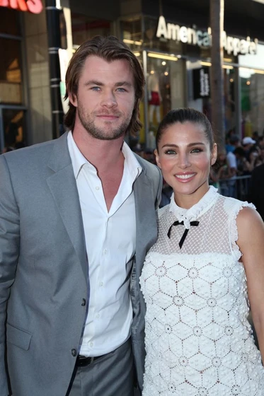 Elsa Pataky y Chris Hemsworth en capitan-america-el-primer-vengador (Worl Premiere en Los Angeles. Julio 2011)
