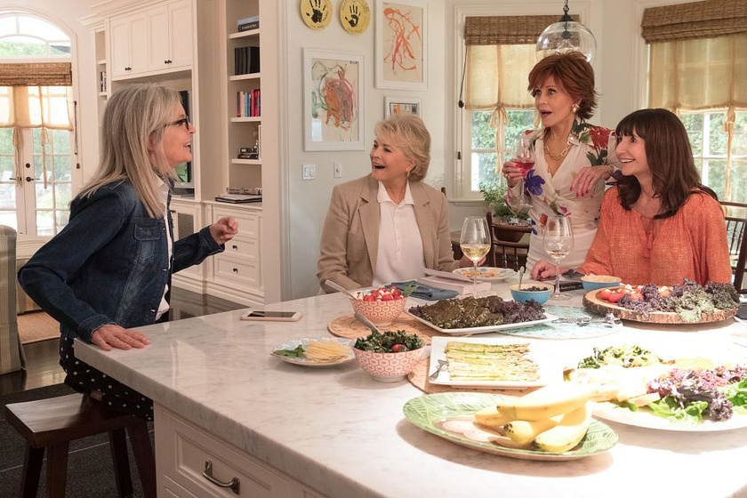 Jane Fonda, Mary Steenburgen, Diane Keaton y Candice Bergen en Book Club
