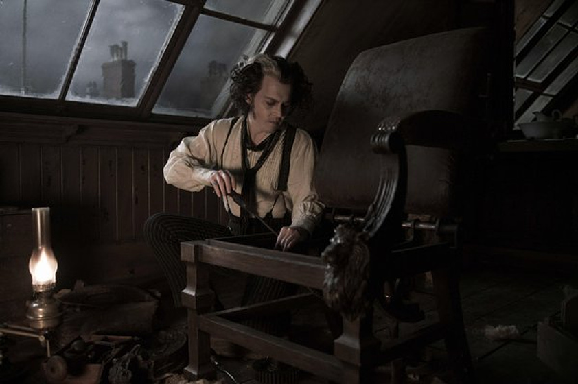 Johnny Depp en Sweeney Todd. El barbero diabólico de la calle Fleet
