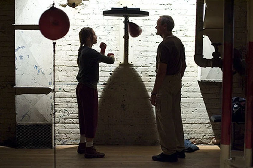 Clint Eastwood y Hilary Swank en million-dollar-baby
