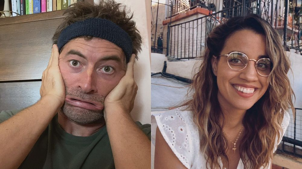 Mark Duplass y Natalie Morales en Language Lessons