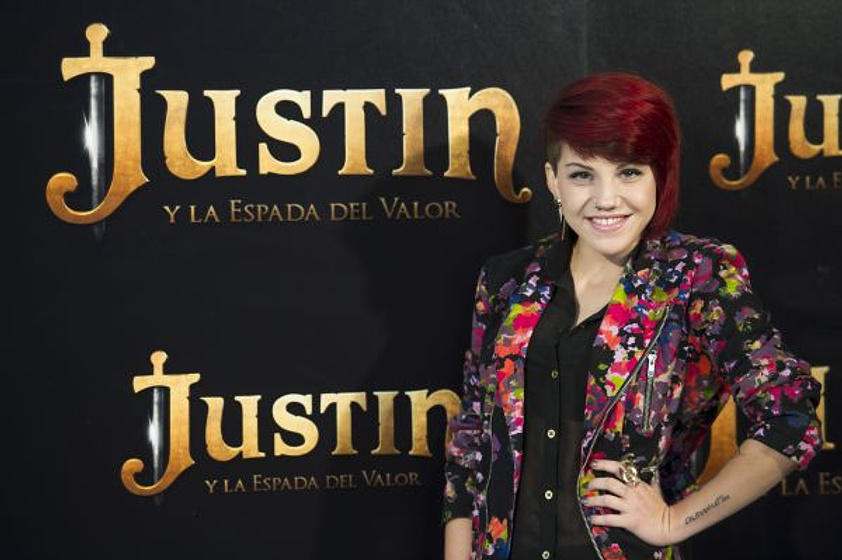Angy en Justin y la Espada del Valor (Photocall en Madrid. Septiembre 2013)