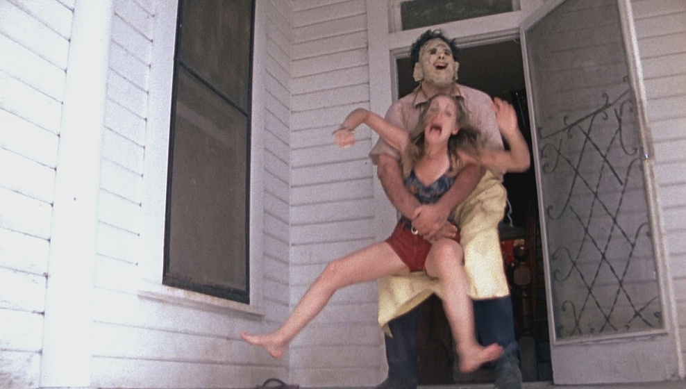 Gunnar Hansen y Teri McMinn en La Matanza de Texas