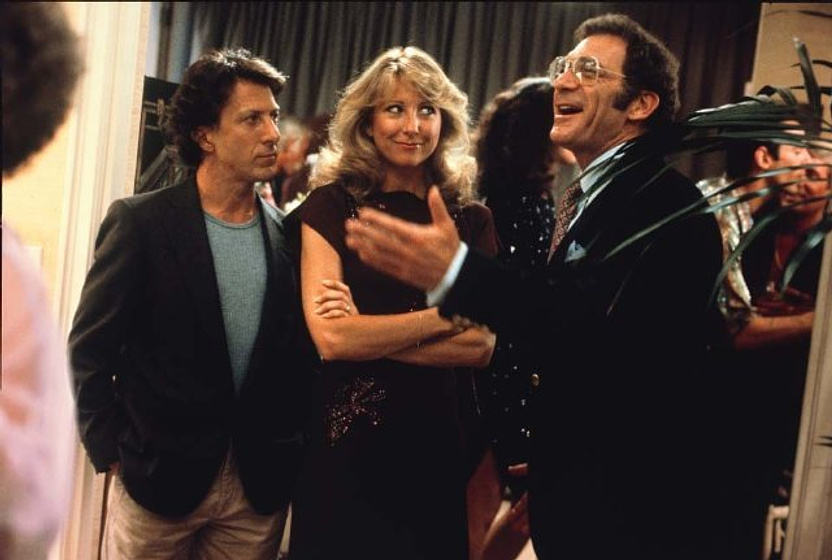 Sydney Pollack, Dustin Hoffman y Jessica Lange en Tootsie