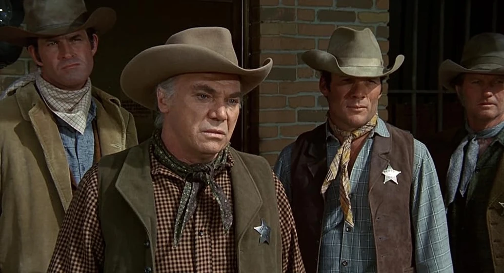 Ben Cooper, Jerry Gatlin y John Doucette en asalto-al-ultimo-tren