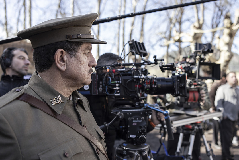 Pedro Casablanc en ¿Es el enemigo? La Película de Gila (Rodaje)
