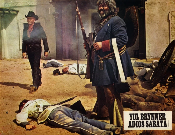 Yul Brynner y Ignazio Spalla en adios-sabata