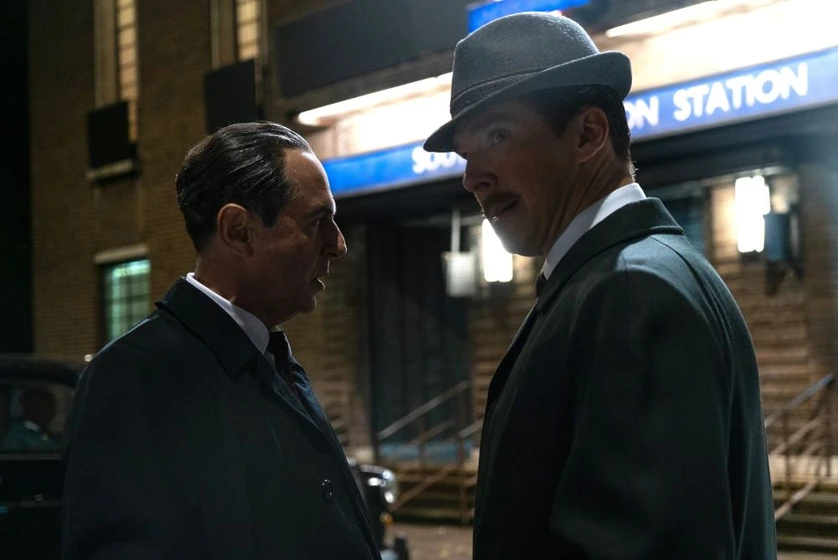 Merab Ninidze y Benedict Cumberbatch en el-espia-ingles