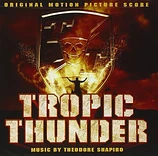 Carátula de la banda de sonido de Tropic Thunder. ¡Una Guerra Muy Perra!