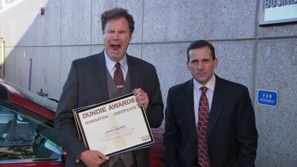 Will Ferrell y Steve Carell en The Office