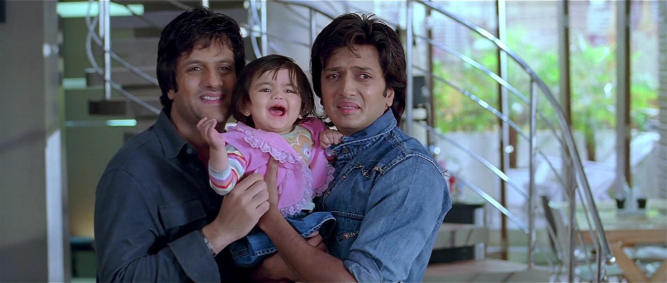 Ritesh Deshmukh y Fardeen Khan en Heyy Babyy