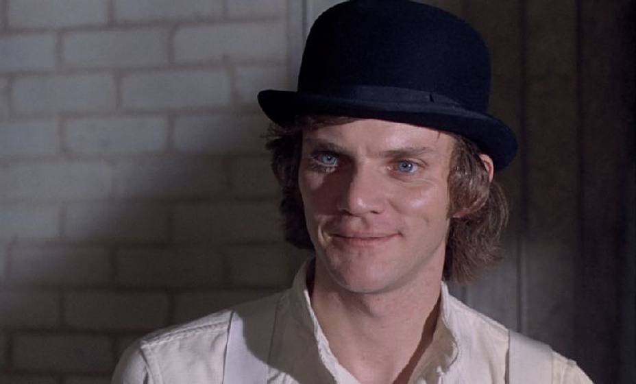 Malcolm McDowell en La naranja mecánica
