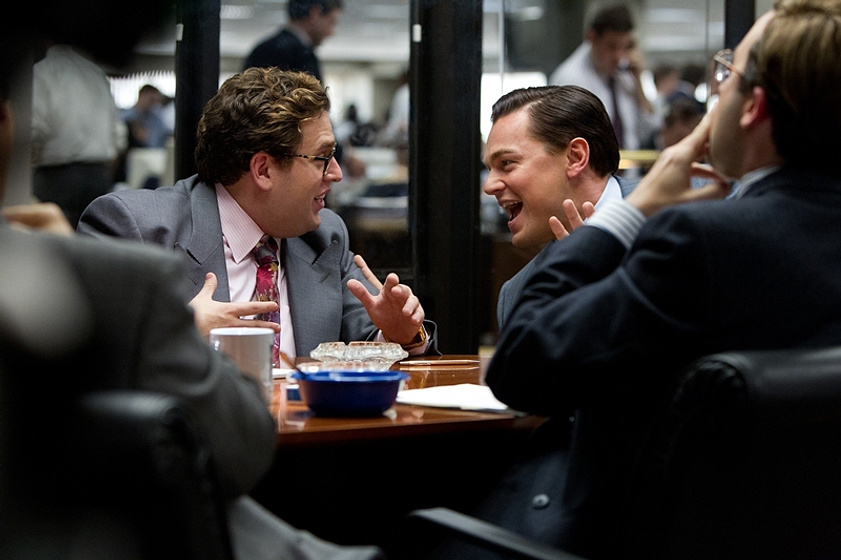 Leonardo DiCaprio y Jonah Hill en El Lobo de Wall Street