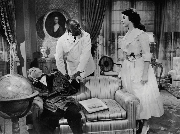 Jennifer Jones, Leslie Bradley y Bill Walker en La Terrible Miss Dove