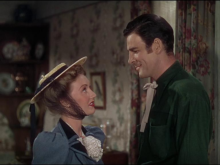 Rod Cameron y Jan Wiley en La Dama de la Frontera
