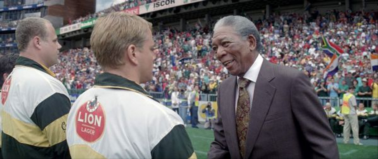 Morgan Freeman y Matt Damon en Invictus