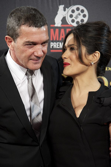Antonio Banderas y Salma Hayek en El Gato con Botas (Premiere en Madrid. Noviembre 2011)