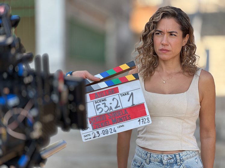 Elena Martínez en Aullar (Rodaje)