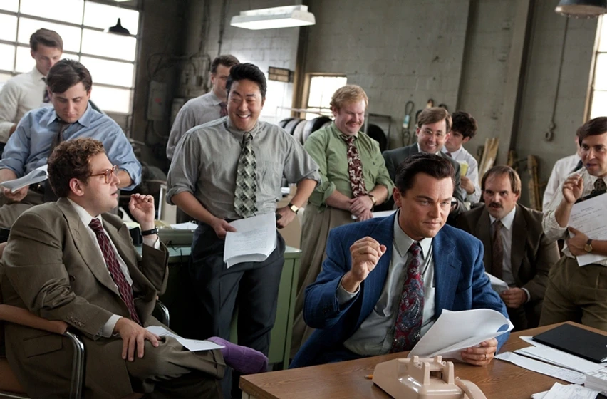 Leonardo DiCaprio y Jonah Hill en El Lobo de Wall Street